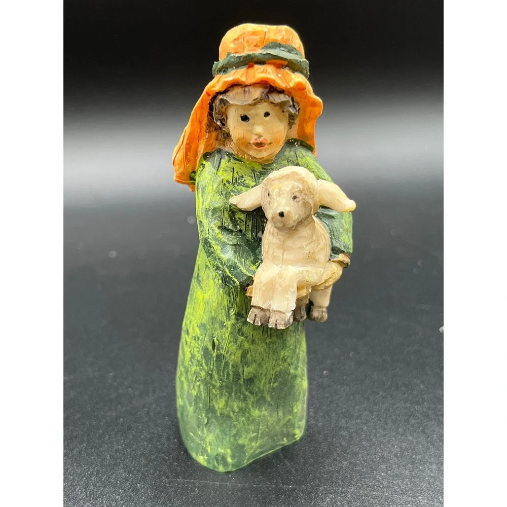 Vtg‎ Nativity Set Figurines 10 Piece Religious Christmas Resin 4